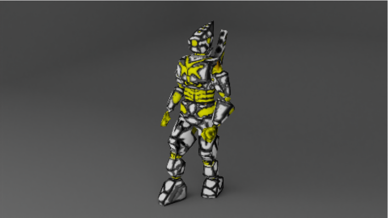 PSX style cyber soldier 3D Model .c4d .max .obj .3ds .fbx .stl .blend