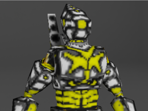 PSX style cyber soldier 3D Model