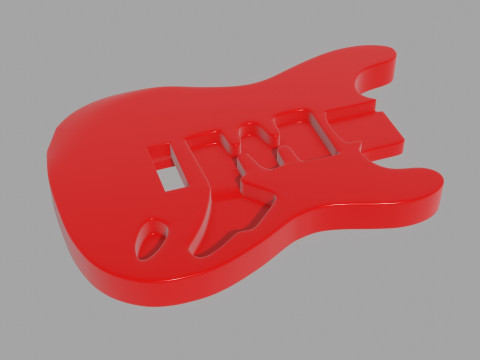 3D printable strato guitar body Modèle 3D