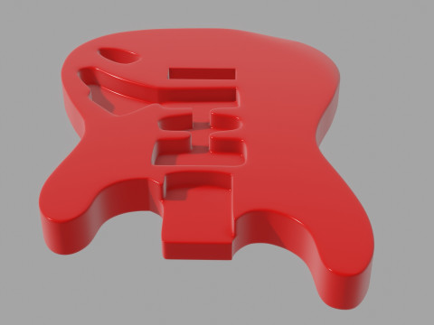 3D printable strato guitar body 3D Model
