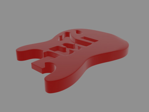 3D printable strato guitar body 3D Model