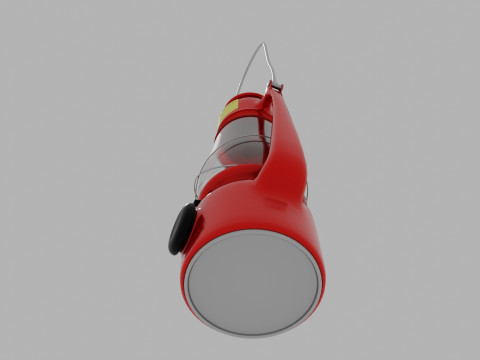 Red portable kerosene lamp Modèle 3D