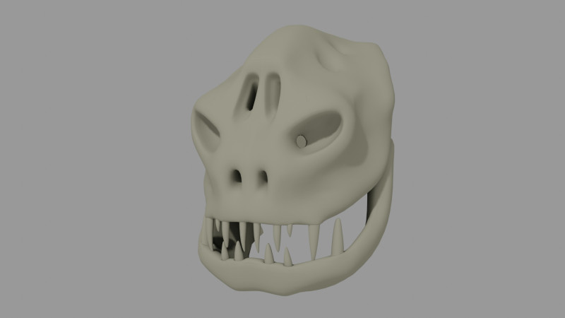 Alien skull 3D Printable Model 3D-printmodel .c4d .max .obj .3ds .fbx .stl .blend 