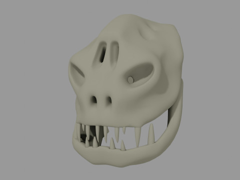Alien skull 3D Printable Model 3D Print Model