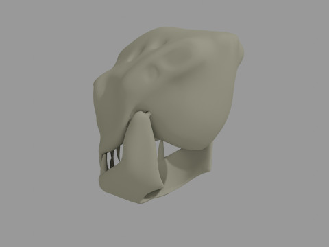 Alien skull 3D Printable Model 3D-printmodel