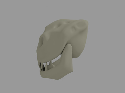 Alien skull 3D Printable Model 3D-printmodel