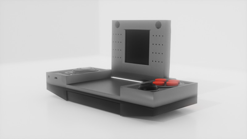 Portable video game retractable display Low-poly 3D Модель .c4d .max .obj .3ds .fbx .stl .blend