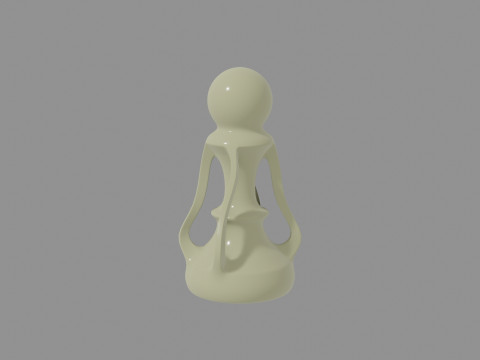 3D Printed Stylized Chessmen Collection 3D Model