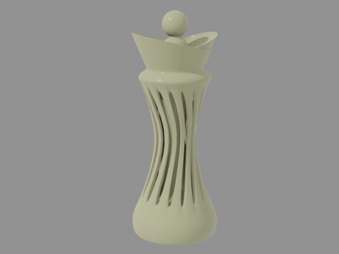 3D Printed Stylized Chessmen Collection 3D Model