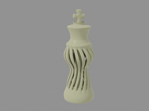 3D Printed Stylized Chessmen Collection 3D Model