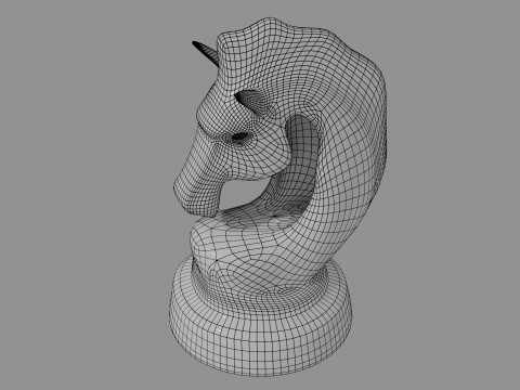 3D Printed Stylized Chessmen Collection 3D Model
