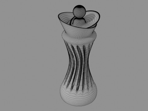 3D Printed Stylized Chessmen Collection 3D Model