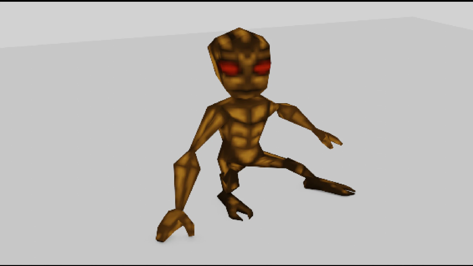 Alien of Varginha Retro Model PSX Style Low-poly 3D Model .c4d .max .obj .3ds .fbx .stl .blend 