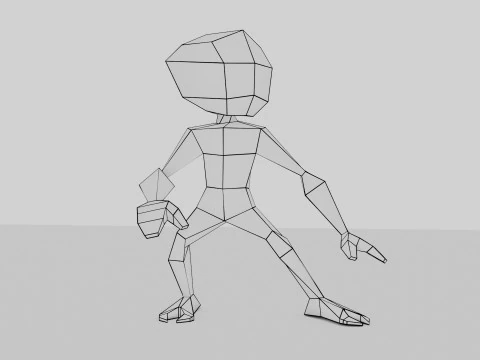 Alien of Varginha Retro Model PSX Style Low-poly 3D Model