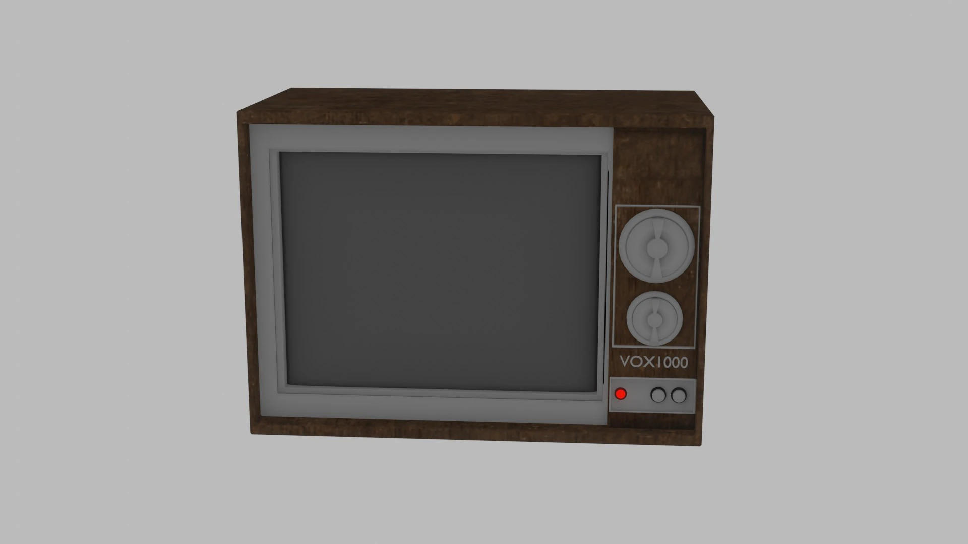 Old TV Wooden Box 3D Model .c4d .max .obj .3ds .fbx .stl .blend 
