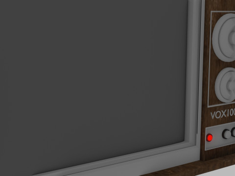 Old TV Wooden Box Modèle 3D
