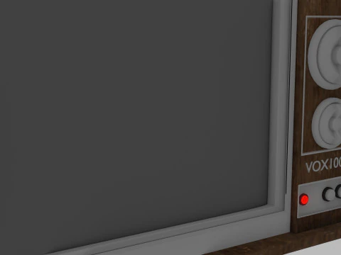 Old TV Wooden Box 3D Model