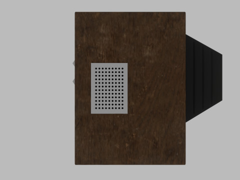 Old TV Wooden Box Modèle 3D