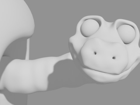 벌레가 있는 사과 3D 프린트 모델