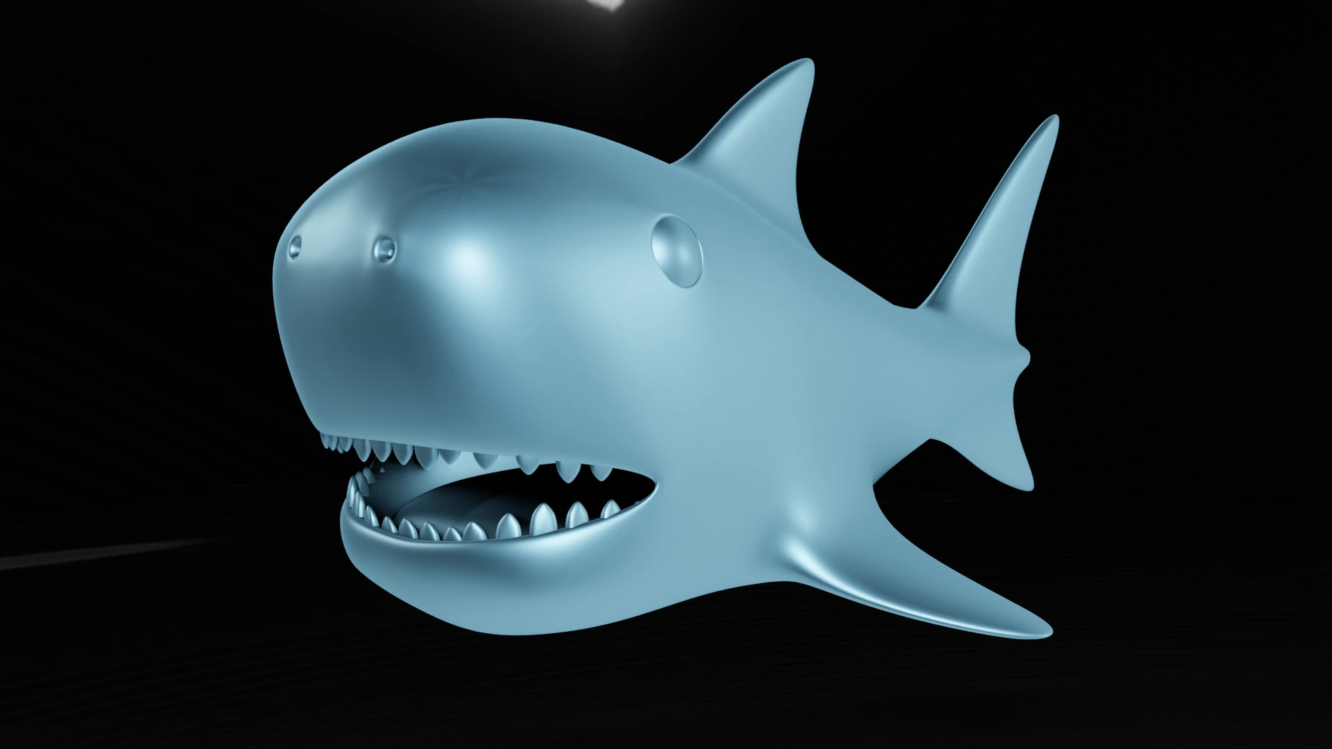 Cute Shark Cartoon 3D print model 3D Print Model .c4d .max .obj .3ds .fbx .stl .blend