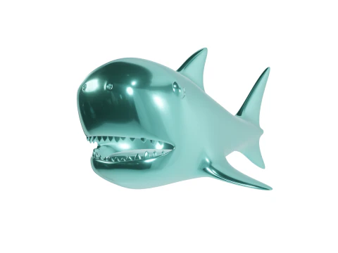 Cute Shark Cartoon 3D print model 3D Print Model