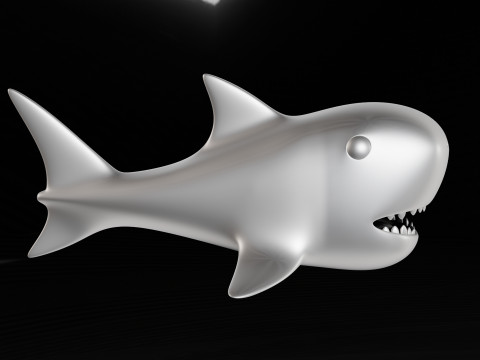 Niedliches Hai-Cartoon-3D-Druckmodell 3D Druckmodell