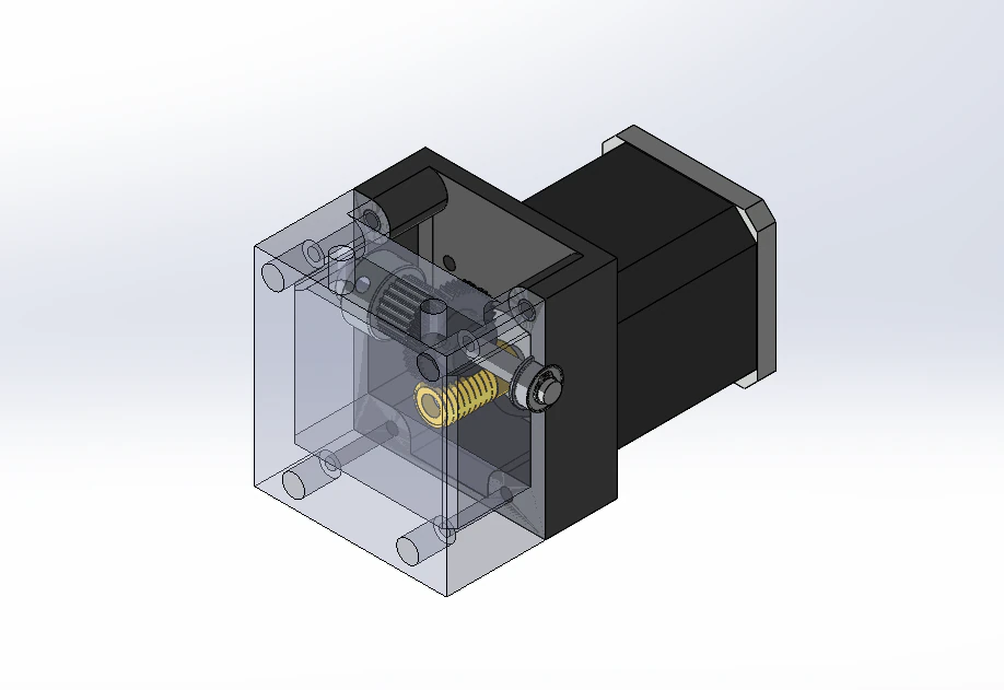 Worm gear for nema 17 or stepper motor 42mm 3D Print Model .c4d .max .obj .3ds .fbx .stl .blend 