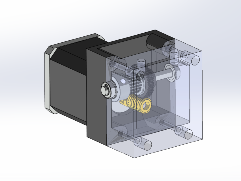 Worm gear for nema 17 or stepper motor 42mm Modello di stampa 3D