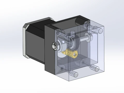 Worm gear for nema 17 or stepper motor 42mm 3D Print Model