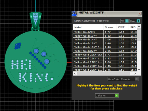 HER KING COIN PENDANT 3D PRINTABLE MODEL 3D Print Model