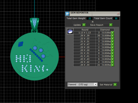 HER KING COIN PENDANT 3D PRINTABLE MODEL 3D 프린트 모델