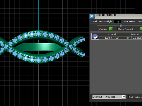 DIAMOND WEDDING BAND PENDANT 3D PRINTABLE MODEL Modelo de impresión 3D