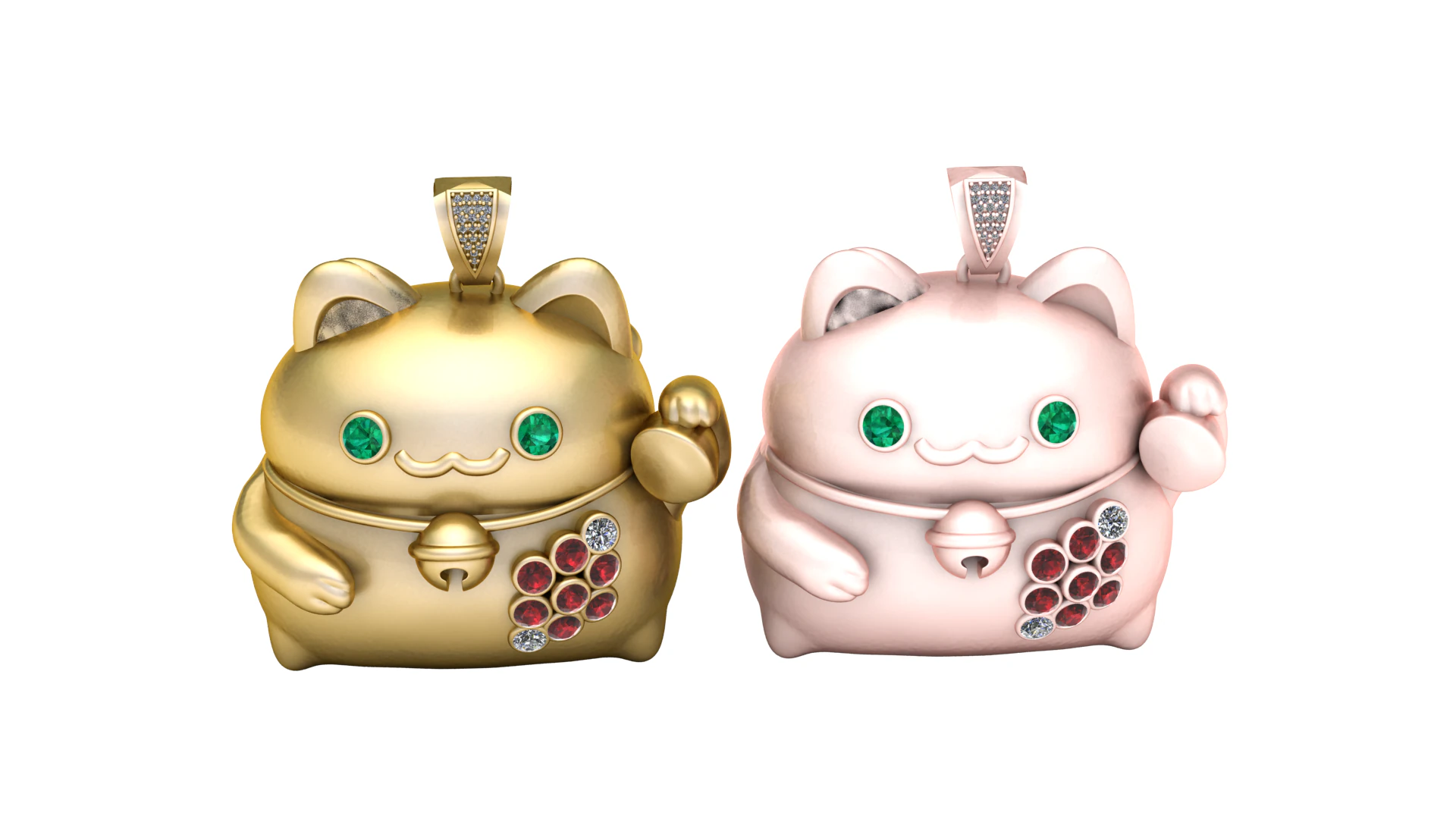 FANCY CAT PENDANT 3D PRINTABLE MODEL 3D Print Model .c4d .max .obj .3ds .fbx .stl .blend