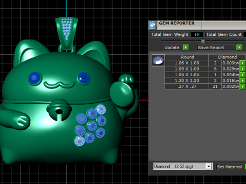 FANCY CAT PENDANT 3D PRINTABLE MODEL 3D Принт Модель