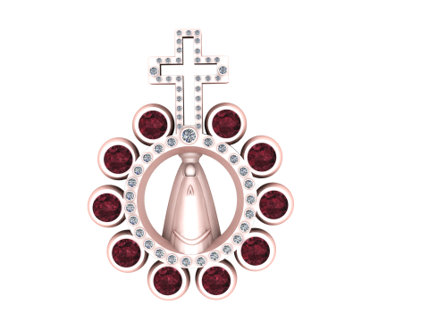 CROSS PENDANT 3D PRINTABLE MODEL 3D Принт Модель