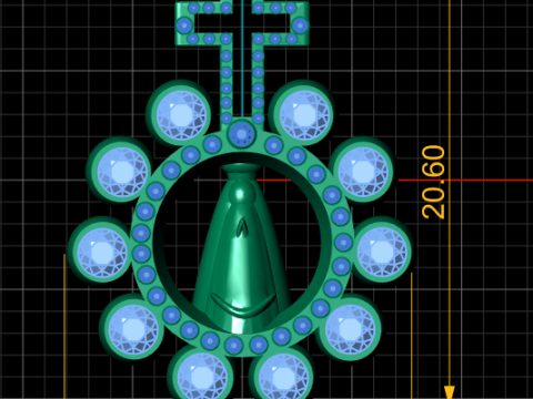 CROSS PENDANT 3D PRINTABLE MODEL 3D Принт Модель