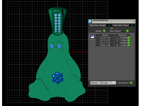 PENGINE GOLD PENDANT 3Dプリントモデル