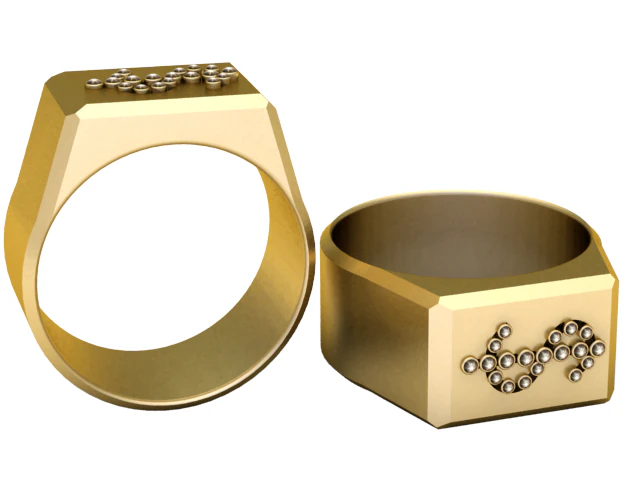 CINCIN EMAS 3D Model Cetak 3D .c4d .max .obj .3ds .fbx .stl .blend