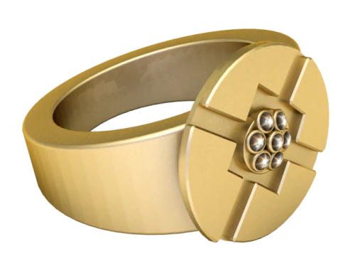 3D GOLD DIAMOUND RING 3D Print Model