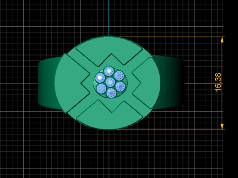3D GOLD DIAMOUND RING 3D Print Model