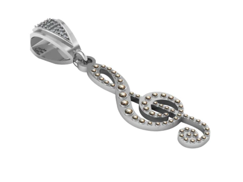 PENDENTIF EN OR 3D Modèles 3D en vedette