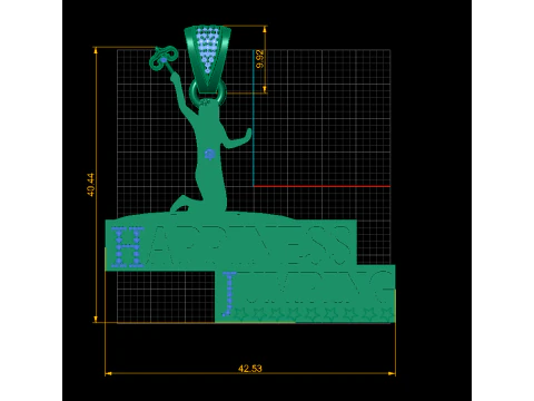 HAPPY JAMPING PENDANT 3D Print Model