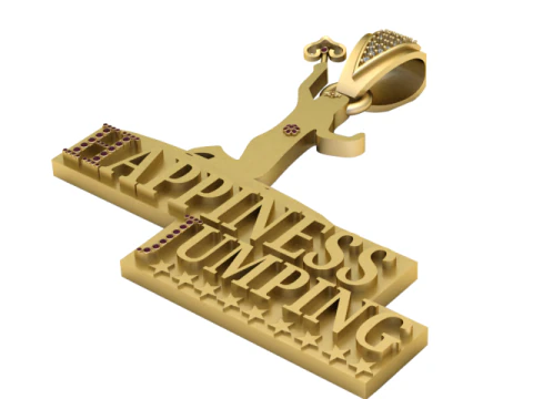 HAPPY JAMPING PENDANT 3D Print Model