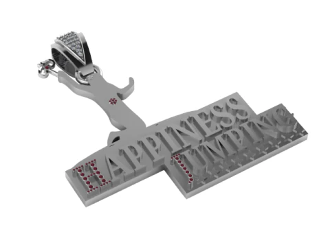 HAPPY JAMPING PENDANT 3D Print Model