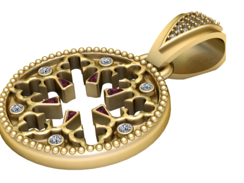 3D ЗОЛОТИЙ КУЛОН 3D Принт Модель