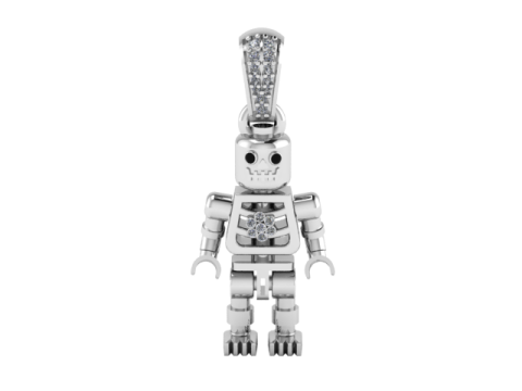 GOLD ROBOT PENDANT Model do druku 3D