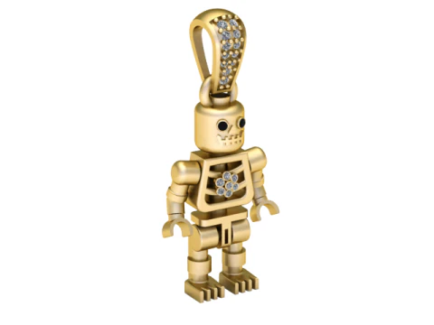 GOLD ROBOT PENDANT 3D Print Model