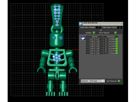 GOLD ROBOT PENDANT 3D Print Model