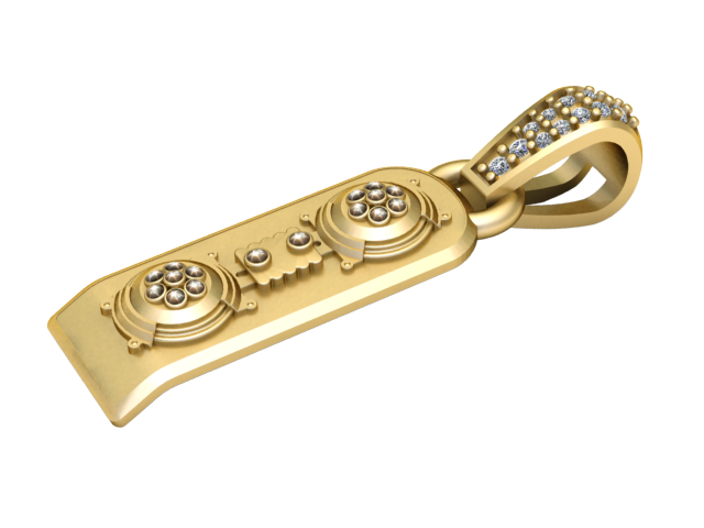 3D Gold Pendant Modelo de Impressão 3D .c4d .max .obj .3ds .fbx .stl .blend