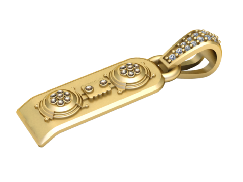 3D Gold Pendant 3D Print Model